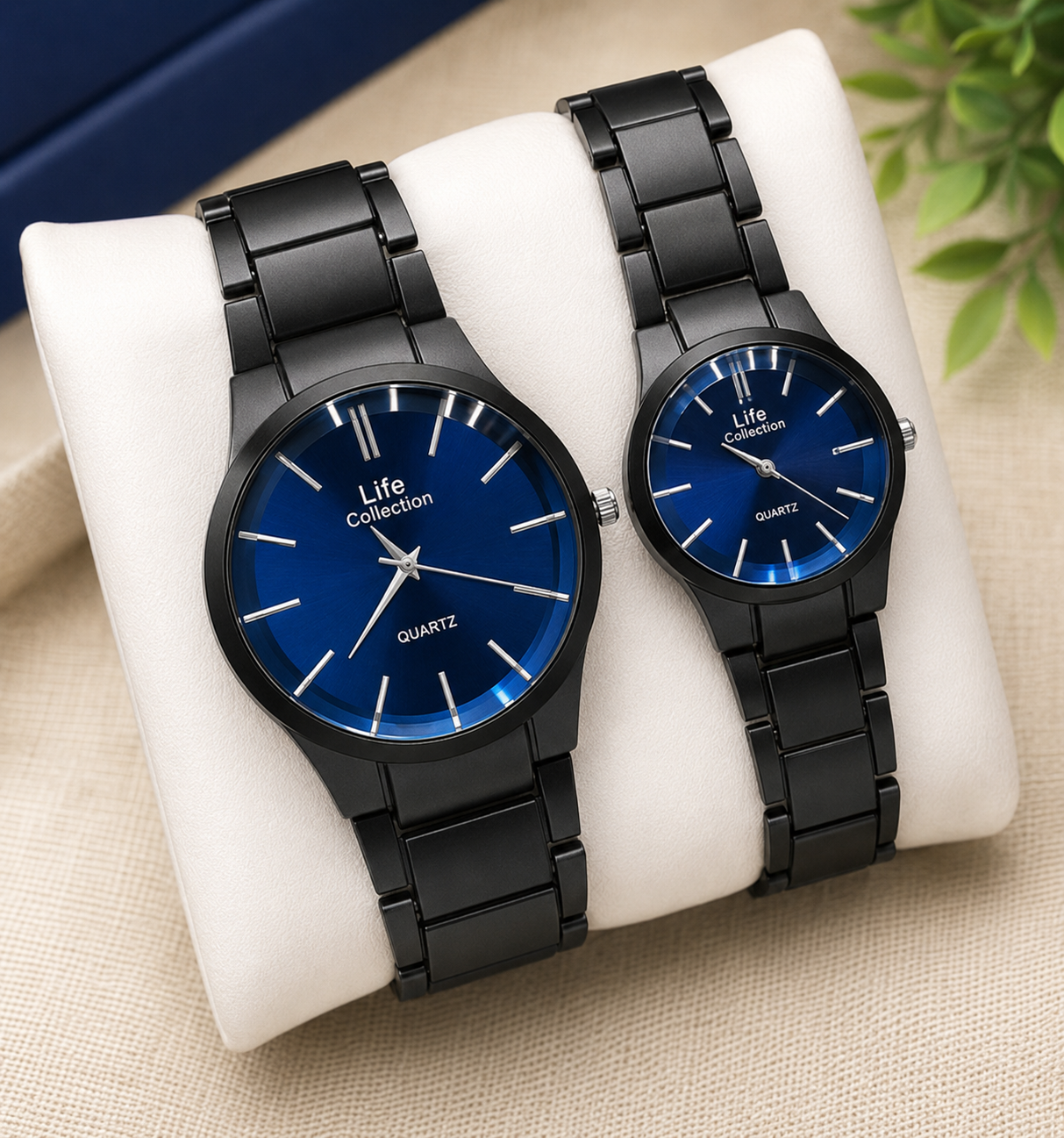 Life Collection Premium Couple Quartz Watch Set | Couple Watch