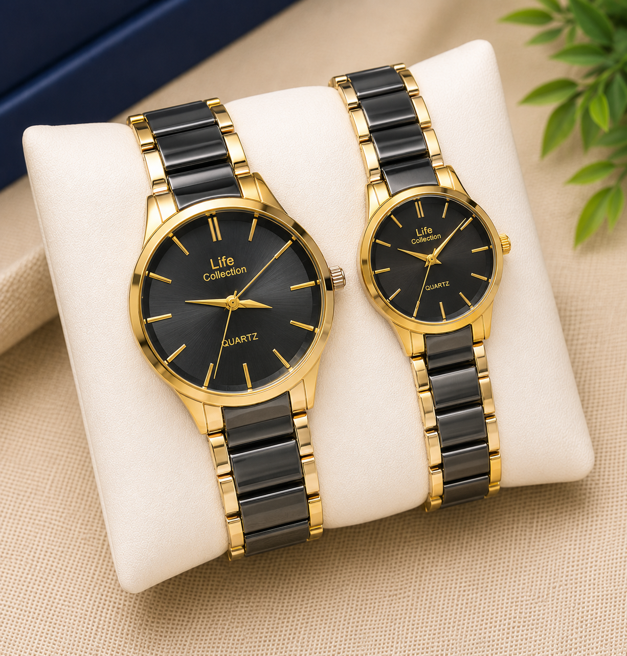 Life Collection Premium Couple Quartz Watch Set | Couple Watch