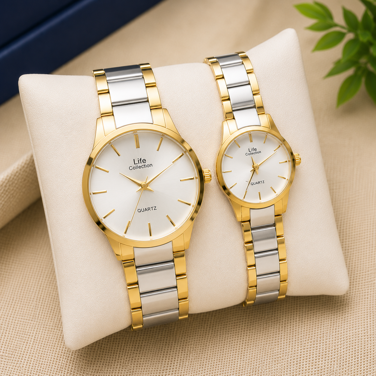 Life Collection Premium Couple Quartz Watch Set | Couple Watch