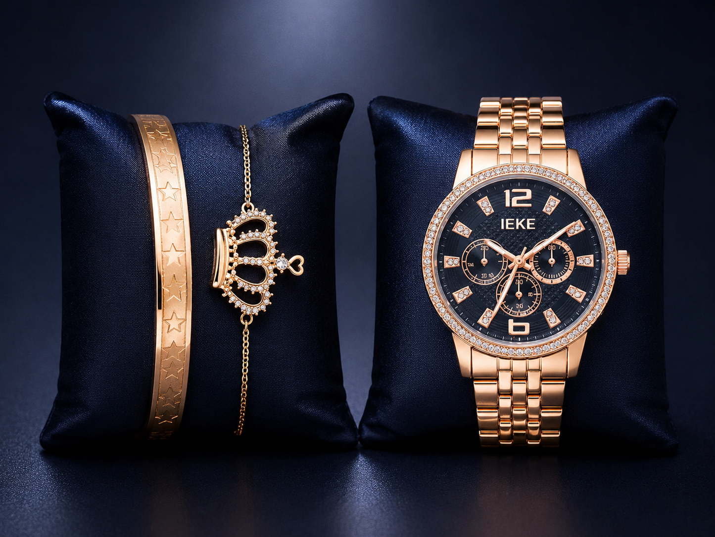 LEKE Rose Gold Women's Watch Bracelet | Gift Set For Women Watch
