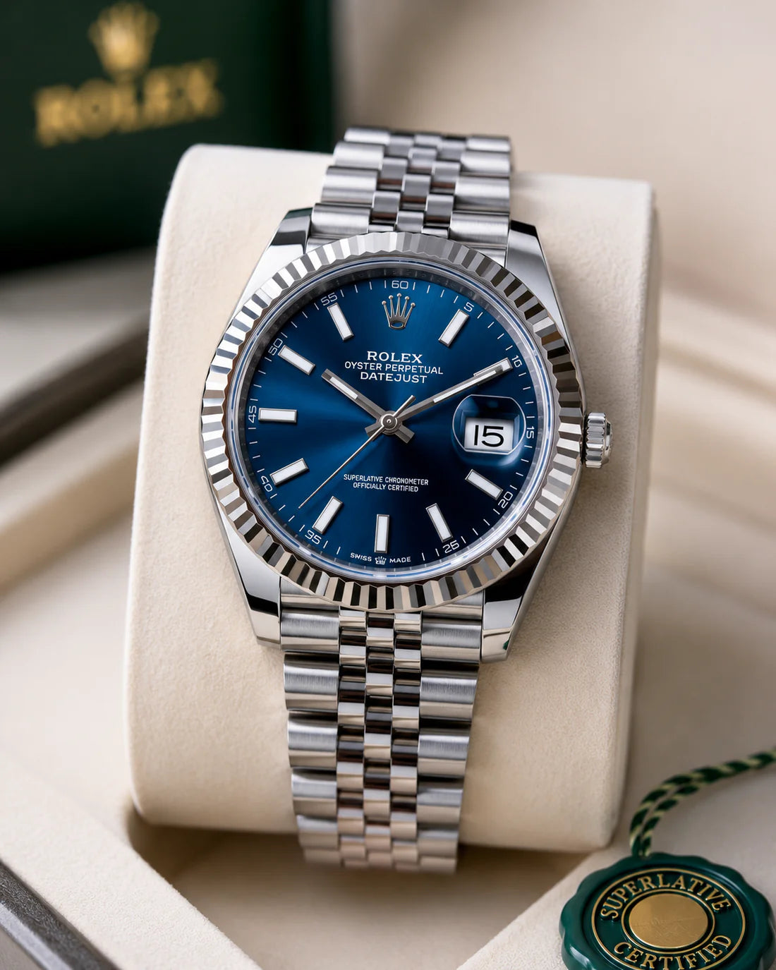 Rolex Oyster Perpetual Land-Dweller Blue Dial Luxury Watch