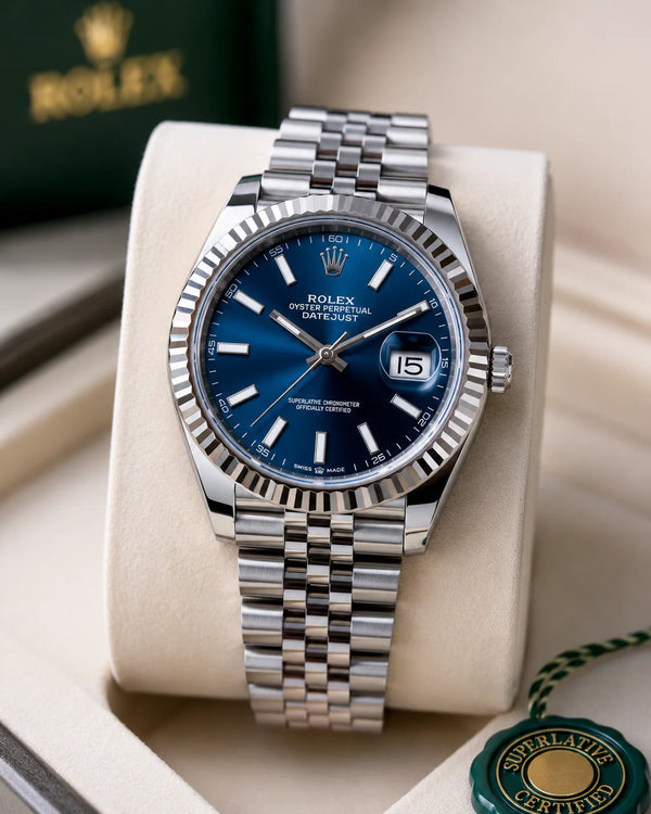 Rolex Oyster Perpetual Land-Dweller Blue Dial Luxury Watch
